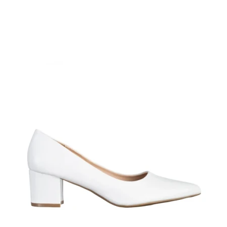 Kaz fehér női cipő, műbőrből készült