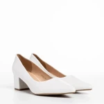 Kaz fehér női cipő, műbőrből készült