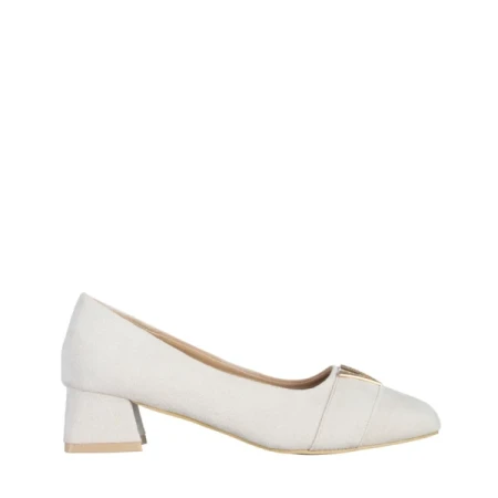 Briella világos bézs női cipő, textil anyagból készült