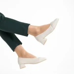 Briella világos bézs női cipő, textil anyagból készült