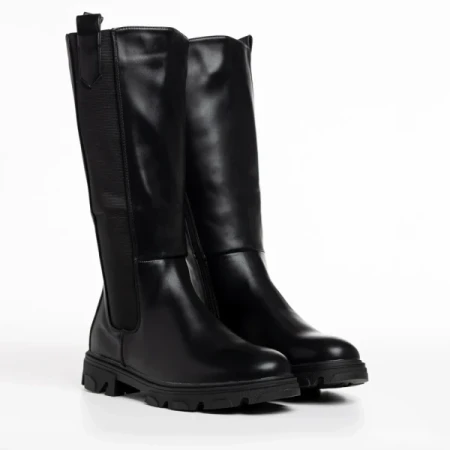 Amiyah fekete női csizma, műbőrből készült