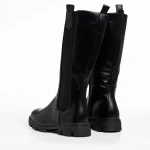 Amiyah fekete női csizma, műbőrből készült