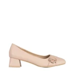 Fitria sötét bézs női cipő, műbőrből készült