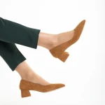 Cataleya camel női cipő, textil anyagból készült