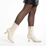 Journee bézs női bokacsizma, műbőrből készült