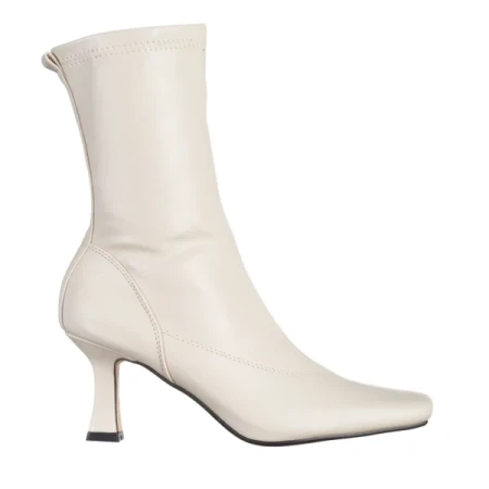 Journee bézs női bokacsizma, műbőrből készült