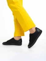 Clarice fekete női sportcipő, műbőrből készült