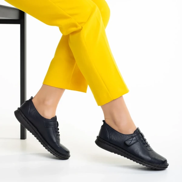 Asmara kék női cipő, műbőrből készült