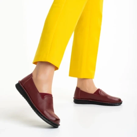 Emiliana bordó női cipő, műbőrből készült