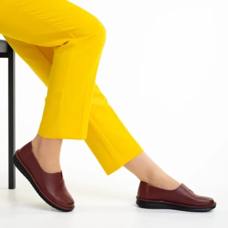 Cassia bordó női cipő, műbőrből készült