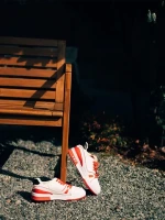 Raela zöld és piros női sportcipő, műbőrből és textil anyagból készült