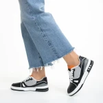 Raela fekete női sportcipő, műbőrből és textil anyagból készült