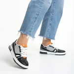 Raela fekete női sportcipő, műbőrből és textil anyagból készült