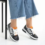 Raela fekete női sportcipő, műbőrből és textil anyagból készült