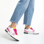 Raela rózsaszín női sportcipő, műbőrből és textil anyagból készült