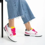 Raela rózsaszín női sportcipő, műbőrből és textil anyagból készült