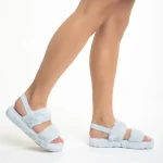 Reneka kék női papucs, szintetikus bundából készült