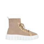 Indya sötét bézs női sportcipő, textil anyagból készült