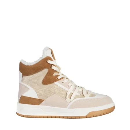 Reveca bézs női sportcipő, műbőrből és textil anyagból készült