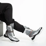 Regenia ezüst női sportcipő, textil anyagból készült