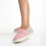 Rogina rózsaszín női papucs, textil anyagból készült