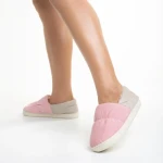 Rogina rózsaszín női papucs, textil anyagból készült