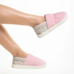 Rogina rózsaszín női papucs, textil anyagból készült