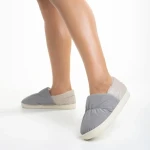 Rogina szürke női papucs, textil anyagból készült