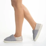 Rogina szürke női papucs, textil anyagból készült