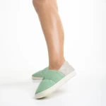 Rogina zöld női papucs, textil anyagból készült