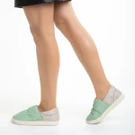 Rogina zöld női papucs, textil anyagból készült