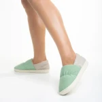 Rogina zöld női papucs, textil anyagból készült