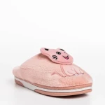 Sivan rózsaszín gyerek papucs, textil anyagból készült