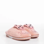 Sivan rózsaszín gyerek papucs, textil anyagból készült