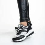 Ramonda fekete női sportcipő, műbőrből készült