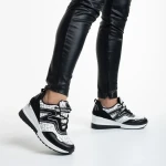 Ramonda fekete női sportcipő, műbőrből készült