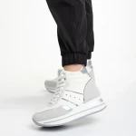 Rakayla fehér női sportcipő, műbőrből készült