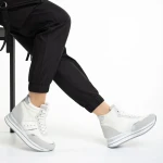 Rakayla fehér női sportcipő, műbőrből készült