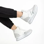 Rakayla fehér női sportcipő, műbőrből készült