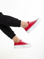 Lariah piros női tornacipő, textil anyagból készült