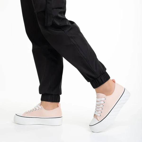 Lariah rózsaszín női tornacipő, textil anyagból készült