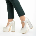 Caira krém női cipő, textil anyagból készült