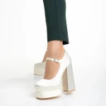 Caira krém női cipő, textil anyagból készült