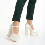 Caira krém női cipő, textil anyagból készült