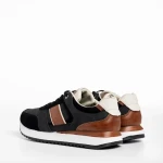 Xavier fekete férfi sportcipő, műbőrből készült