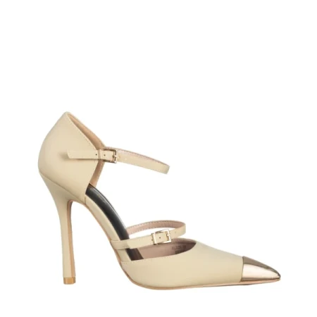 Brisa bézs női cipő, textil anyagból készült