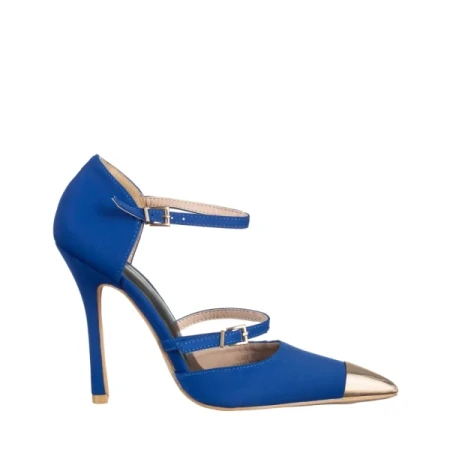 Brisa kék női cipő, textil anyagból készült