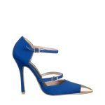 Brisa kék női cipő, textil anyagból készült