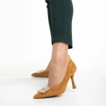 Ziara camel női cipő, textil anyagból készült