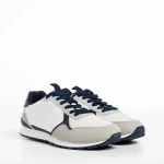 Sandon fehér és szürke férfi sportcipő, textil anyagból készült